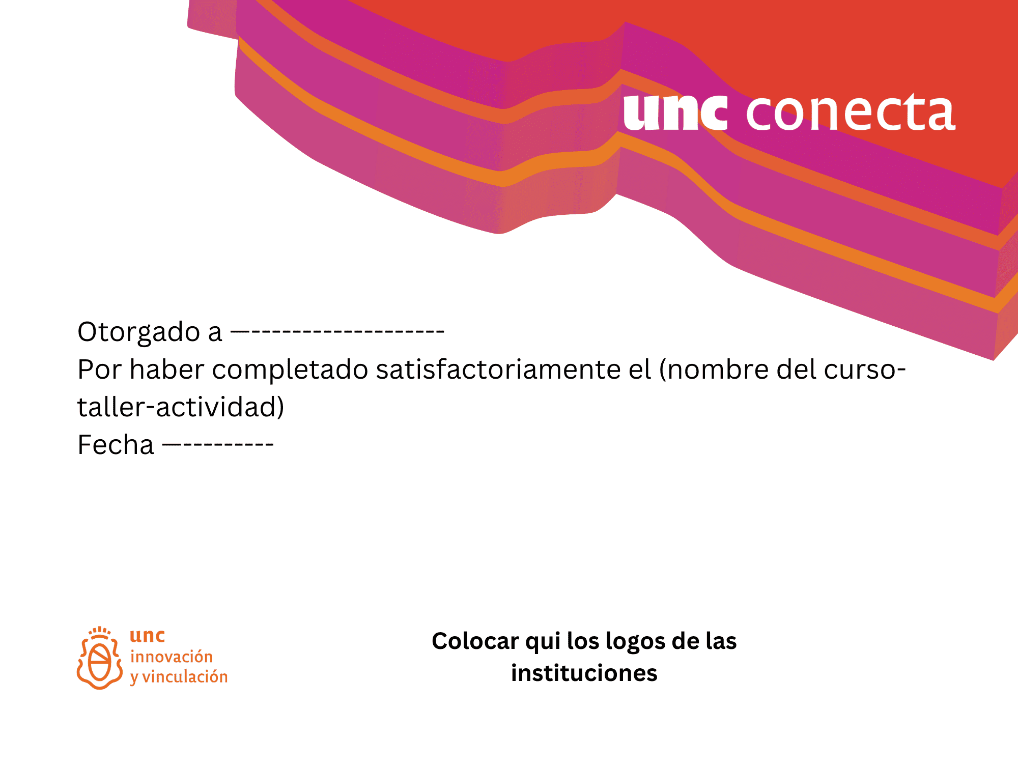 Certificado de curso - actividad